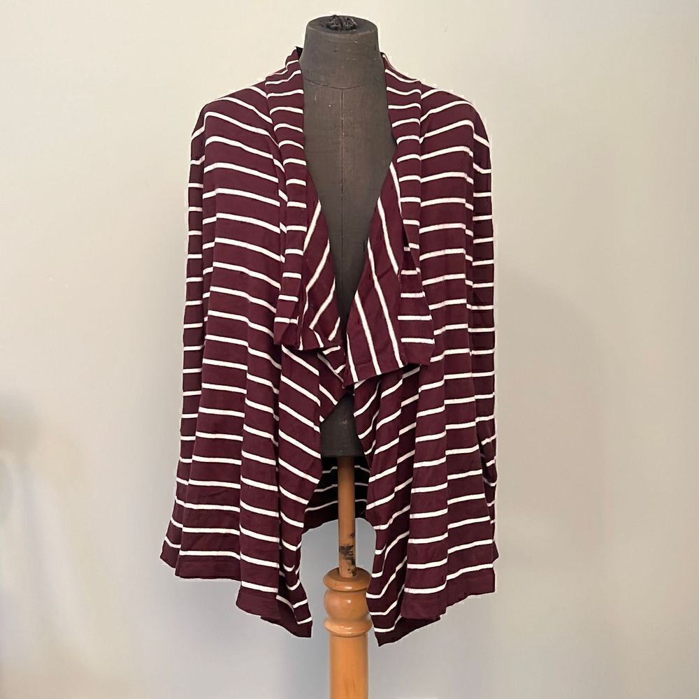 Staccato Open Front Stripped Cardigan